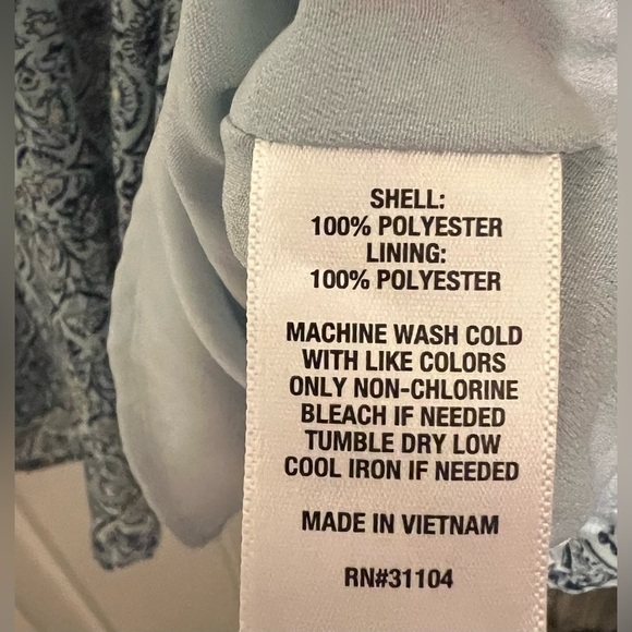 New! Wonderly  Blue & Black Floral Damask Blouse Peasant Boho size 3X NWT! - Picture 13 of 16